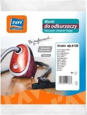 Simple Solution Maišelis „Ravi“ dulkių siurbliui. Neaustiniai dulkių siurblio maišeliai, 4 vnt., „Zelmer 49.4120“.