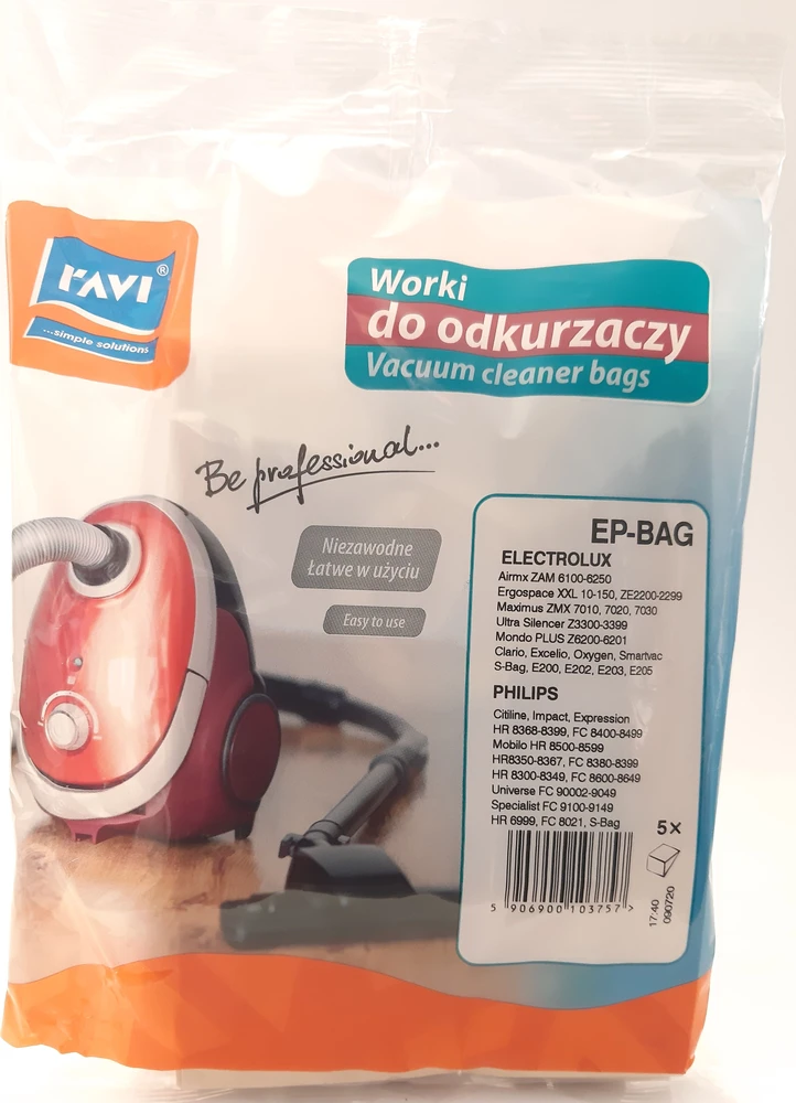 Simple Solution Maišelis do odkurzacza Ravi Worki EP-BAG 5 vnt. Electrolux/Philips
