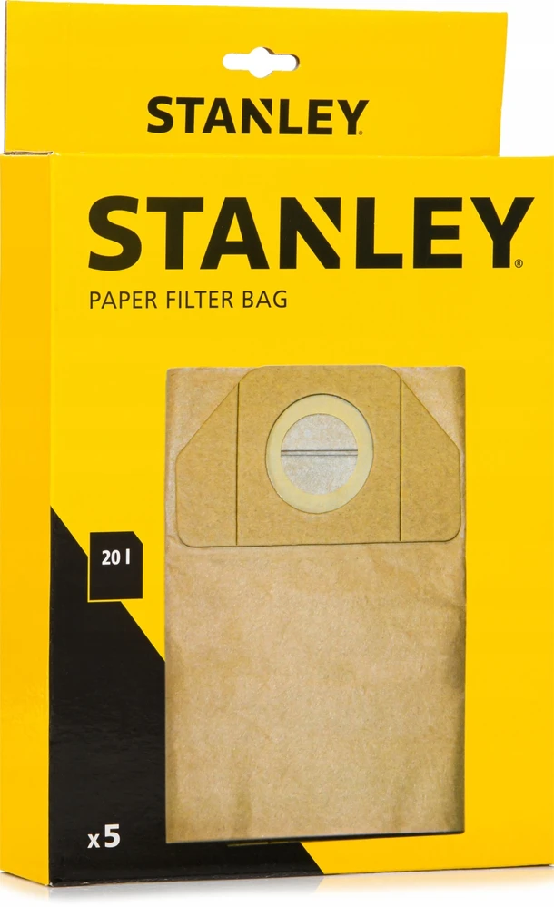Dulkių siurblio maišai popieriniai dulkių siurbliui - 20 l (2 vnt.) Stanley