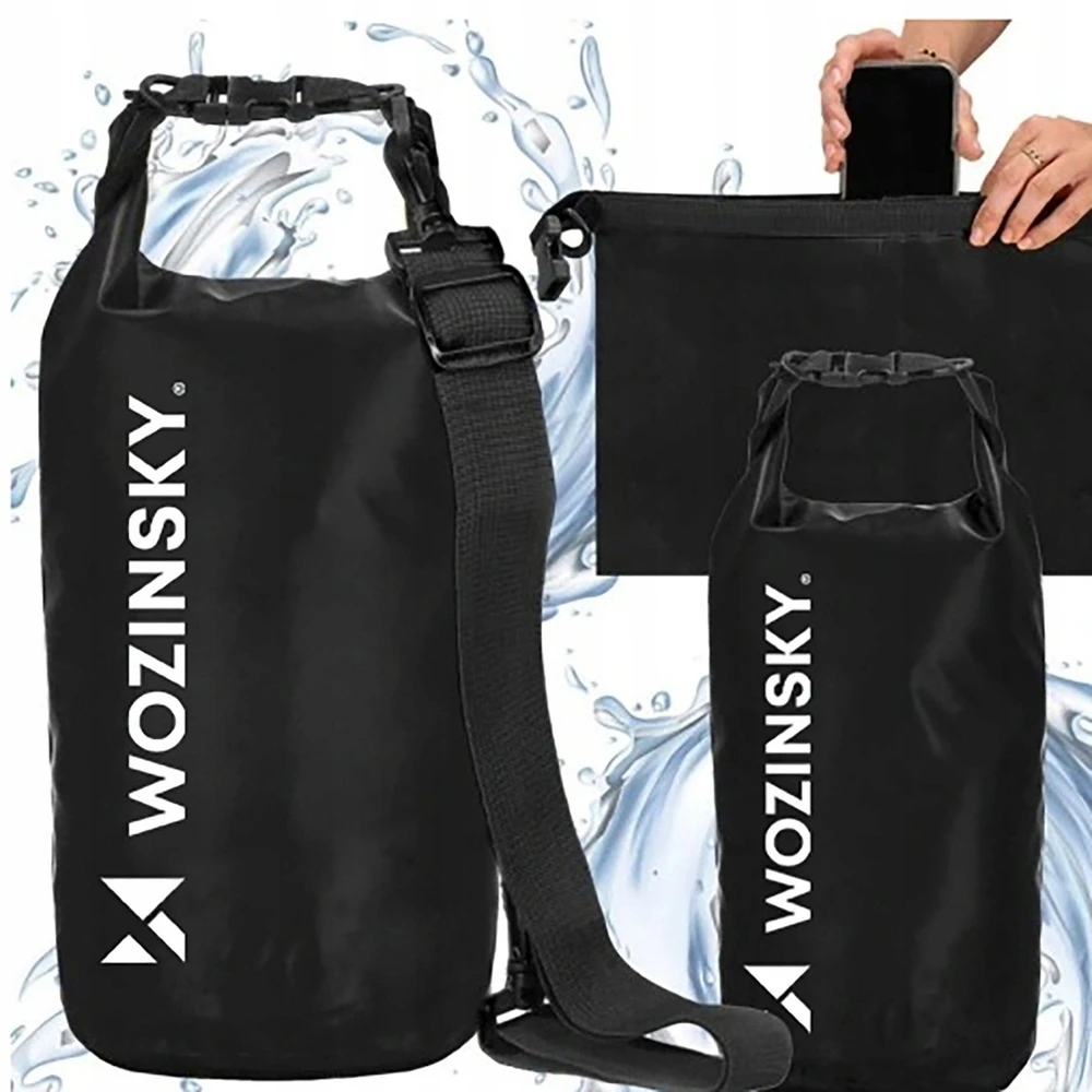 Wozinsky WWK-20 waterproof bag for sup kayak 20l - juodas