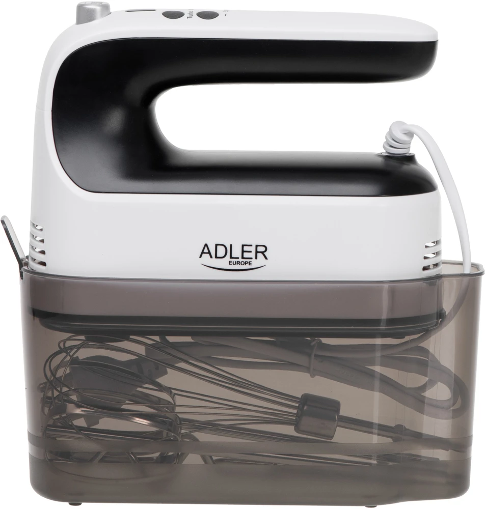 Plakiklis Adler Hand Mixer | AD 4229 | Hand Mixer | 600 W | Greičių skaičius 9 | Turbo mode | Juodas/Baltas