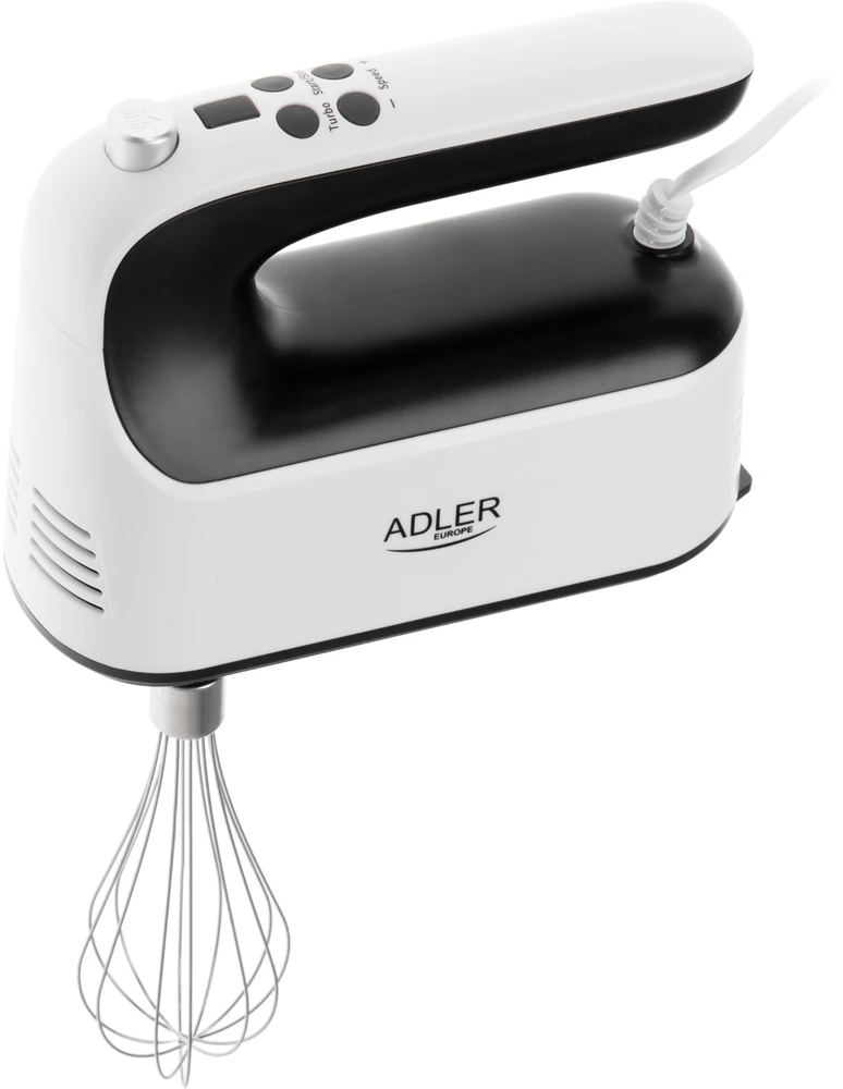 Plakiklis Adler Hand Mixer | AD 4229 | Hand Mixer | 600 W | Greičių skaičius 9 | Turbo mode | Juodas/Baltas