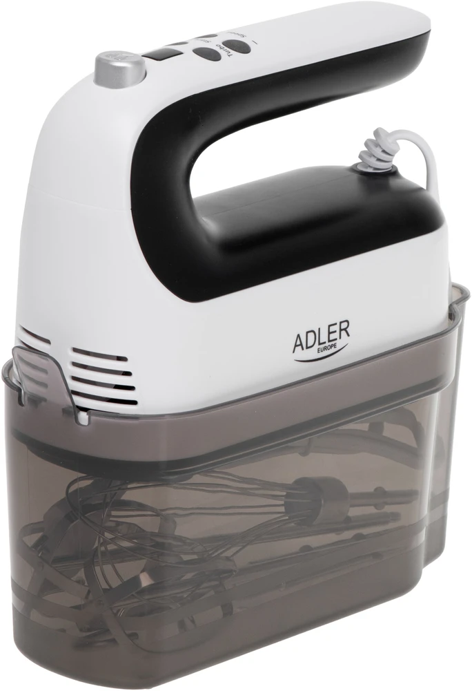 Plakiklis Adler Hand Mixer | AD 4229 | Hand Mixer | 600 W | Greičių skaičius 9 | Turbo mode | Juodas/Baltas