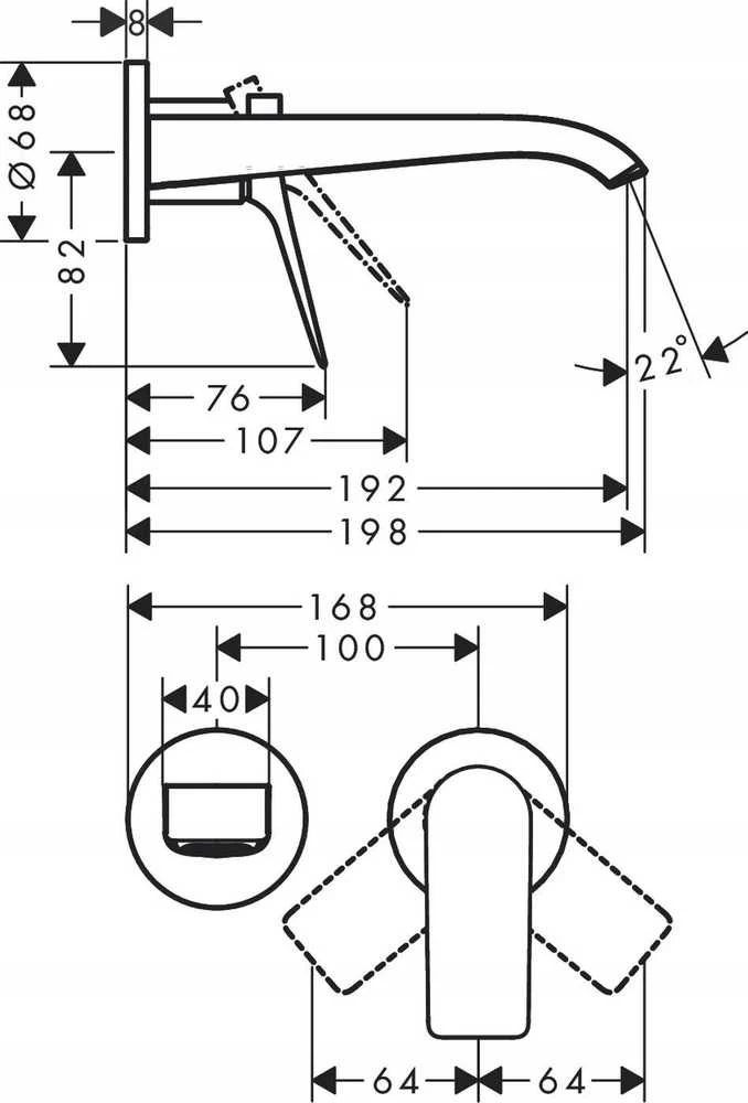Potinkinis praustuvo maišytuvas Hansgrohe Vivenis 75050000