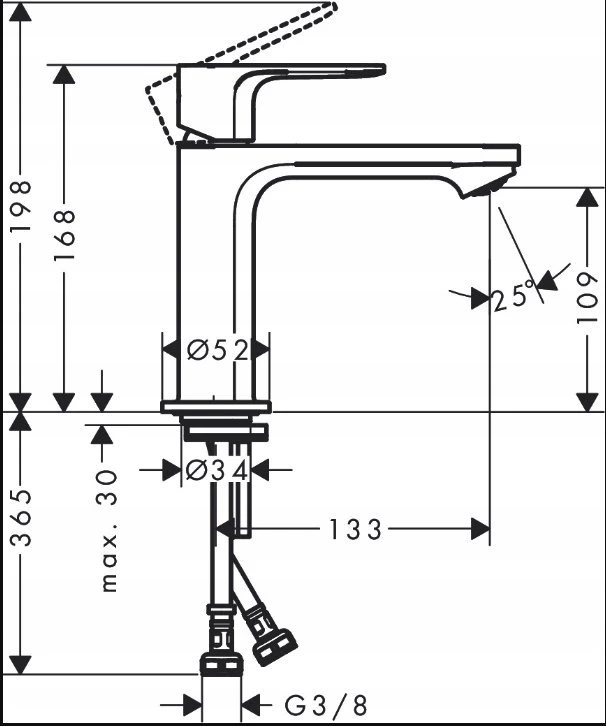 Hansgrohe REBRIS S BAT.UM.110 COOLSTART BEZ ODPŁY