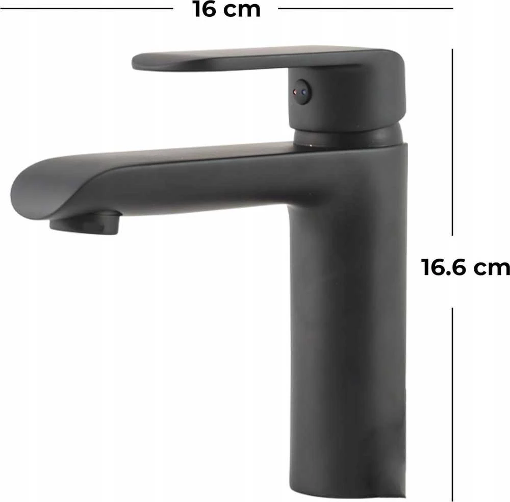 Maišytuvas praustuvui Sourcing BASIN MIXER THEMA LUXDF12301-1. Juodas