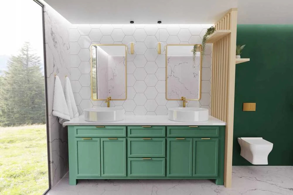 Praustuvo maišytuvas Invena Glamour BU-02-W09-V, aukso