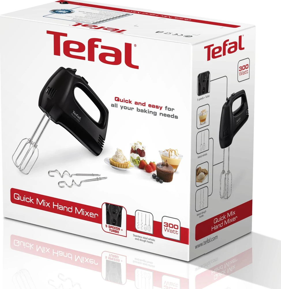 Rankinis plakiklis Tefal HT310838, Juodos spalvos