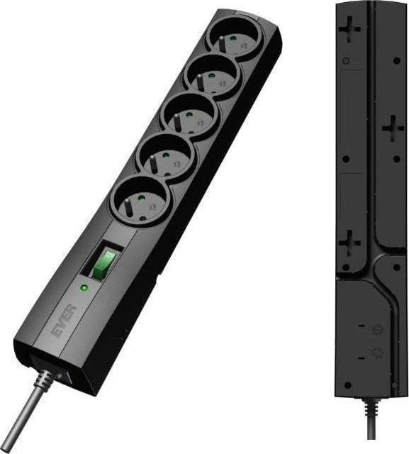 Ilgiklis - Ever Classic 3m Juodas 5 AC Lizdai 250V