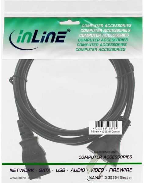 Maitinimo kabelis InLine Type I China – IEC jungtis (16652F)