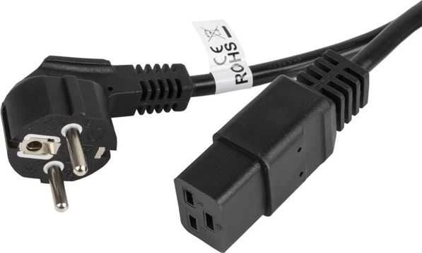 Lanberg CEE 7/7 maitinimo laidas – IEC 320 C19, 1,8 m, juodas (CA-C19C-10CC-0018-BK)