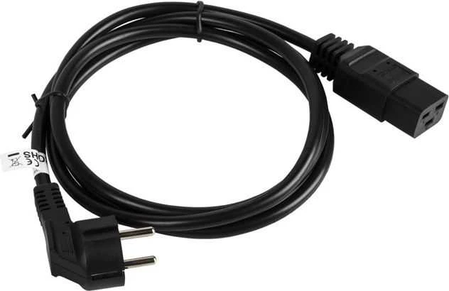 Lanberg CEE 7/7 maitinimo laidas – IEC 320 C19, 1,8 m, juodas (CA-C19C-10CC-0018-BK)