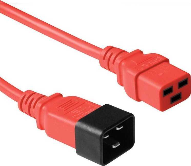 Maitinimo kabelis MicroConnect „Microconnect PE2019R18“ maitinimo kabelis raudonas 1,8 m C20 skydelis C19 skydelis