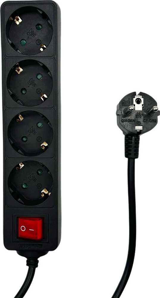 Maitinimo kabelis MicroConnect Microconnect MC-GRU0045BS skirstytuvas 5 m 4 x tinklo lizdai Vidinis juodas