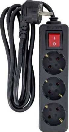 Kabelis MicroConnect MC-GRU0035BS skirstytuvas 5 m 3 x lizdas vidinis jungiamas į tinklą juoda