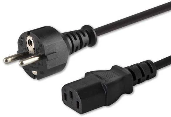 Maitinimo Kabelis - Savio CL-138 1.2 m IEC C13 Vyr. į Type E Mot. Juodas