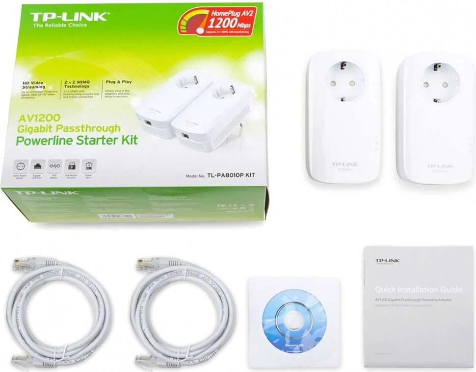 Maršrutizatorius Adapterio maitinimo linija TP-Link TL-PA8010P KIT
