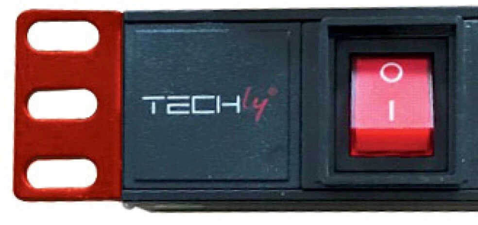 Techly I-CASE STRIP-81U PDU maitinimo juosta 8 lizdai 2m Juoda, Raudona (TLY_023318)