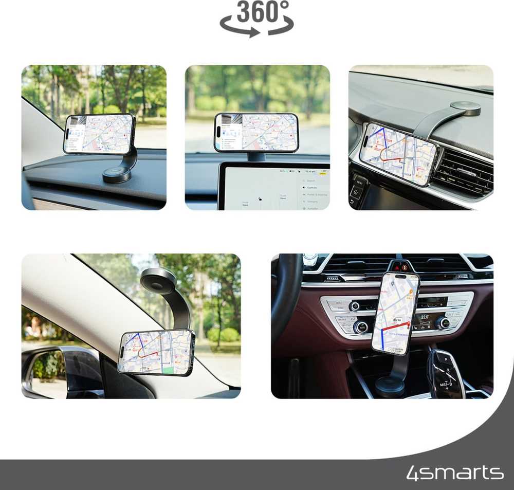 Prekės ženklas Undefined 4smarts Ład. indukcinė automobilinis įkrovimas 15W + kroviklis samochodowa pilka/pilkas 540988