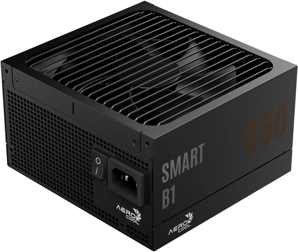 AeroCool Smart B1 80 PLUS Bronze maitinimo blokas, PCIe 5.1, ATX 3.1 – 850 W, juodas