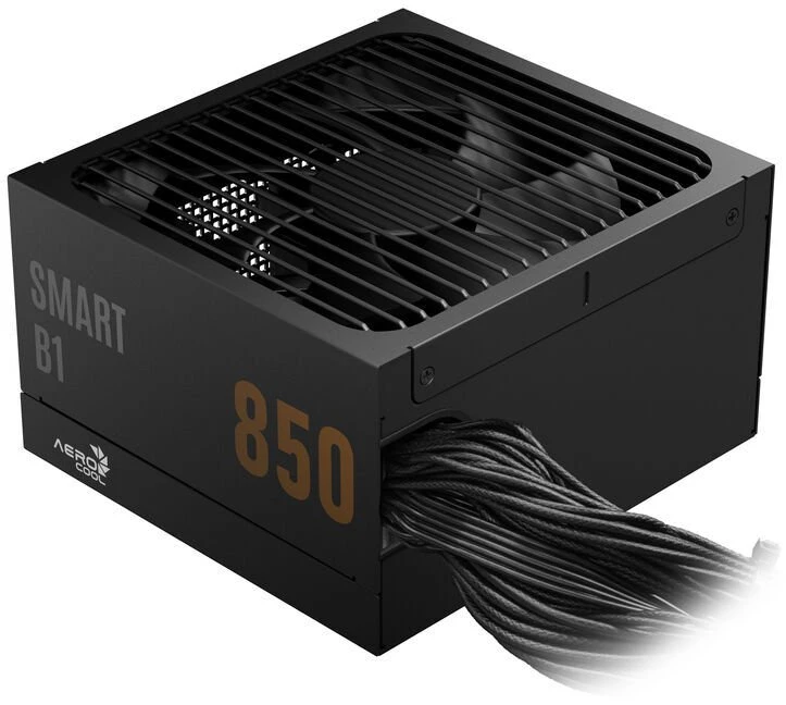 AeroCool Smart B1 80 PLUS Bronze maitinimo blokas, PCIe 5.1, ATX 3.1 – 850 W, juodas