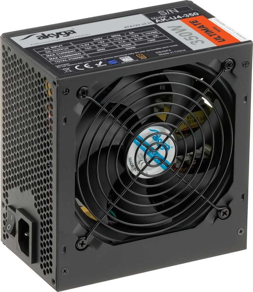 Akyga Ultimate ATX maitinimo šaltinis 350W AK-U4-350 80+bronzinis ventiliatorius12cm P8 4xSATA PCI-E