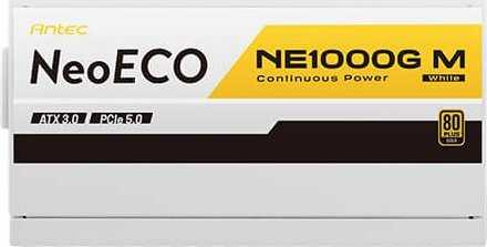 Maitinimo šaltinis Antec NeoECO NE1000G M Baltas ATX 3.0 1000W (0-761345-11790-6)