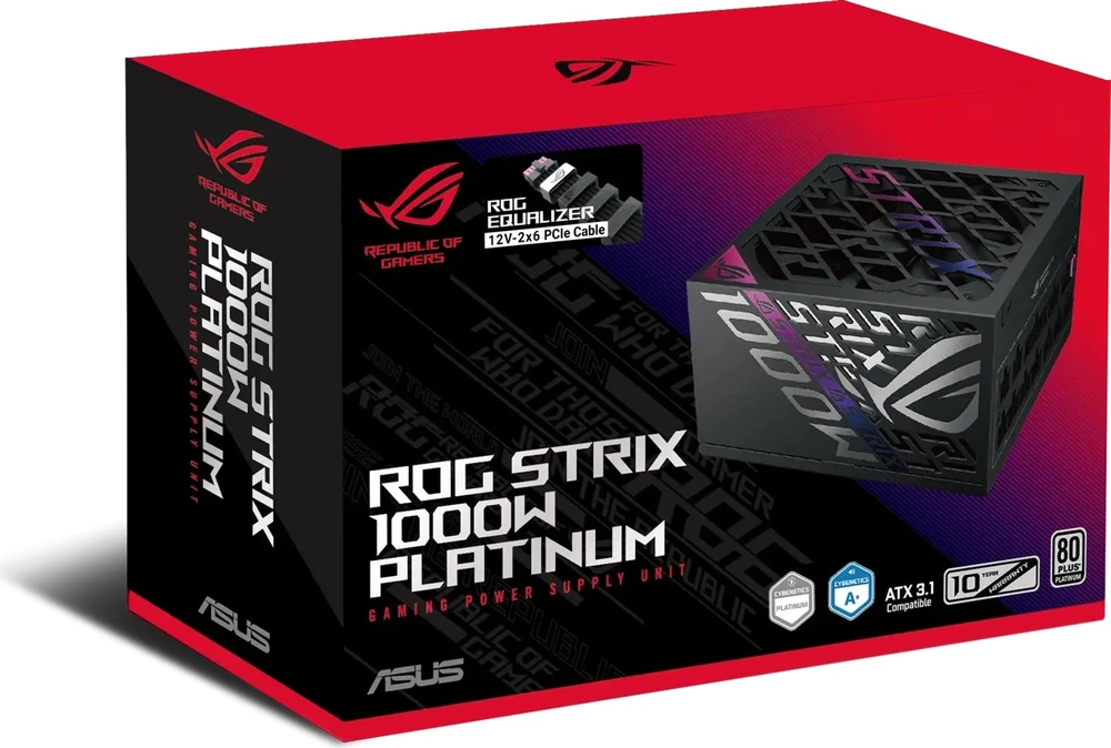 Maitinimo šaltinis Asus ROG Strix Platinum 1000W + kabelis ROG Equalizer (ROG-STRIX-1000P-GAMING-E)