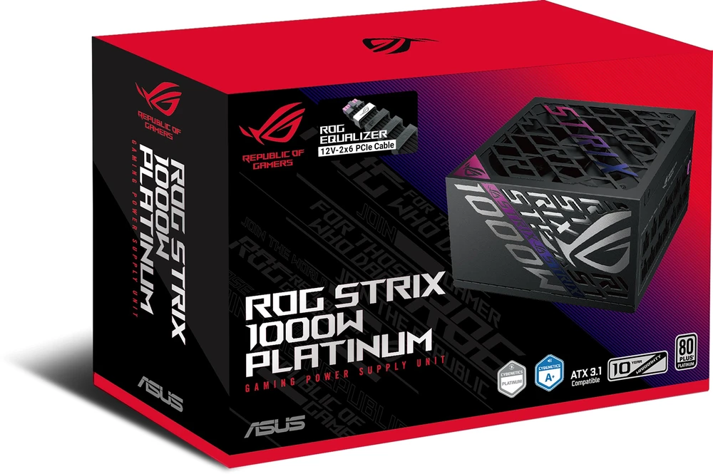 Maitinimo šaltinis Asus ROG Strix Platinum 1000W + kabelis ROG Equalizer (ROG-STRIX-1000P-GAMING-E)
