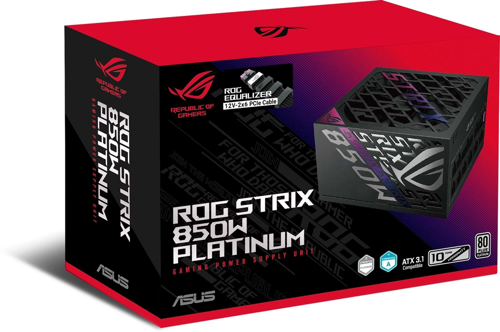 ASUS ROG -STRIX-850P-GAMING-E maitinimo blokas 850 W 20+4 pin ATX ATX Juoda