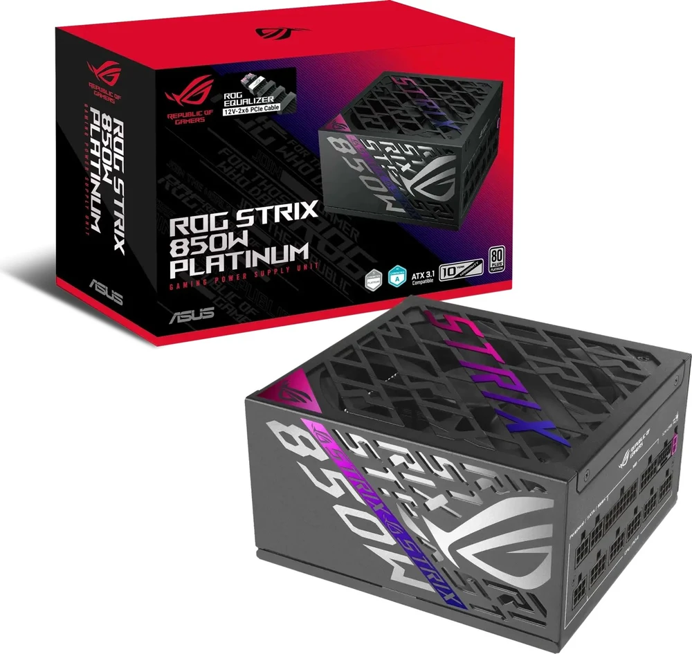 ASUS ROG -STRIX-850P-GAMING-E maitinimo blokas 850 W 20+4 pin ATX ATX Juoda