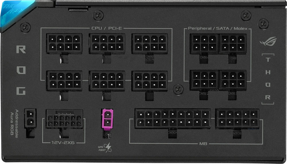 ASUS ROG -THOR-1200P3-GAMING-E maitinimo blokas 1200 W 24-pin ATX ATX Juoda