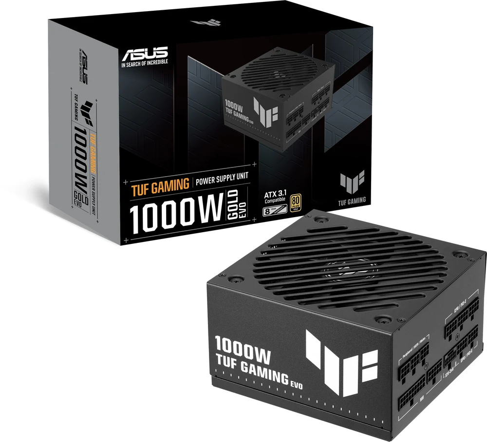ASUS TUF Gaming 1000W Gold EVO maitinimo blokas 20+4 pin ATX ATX Juoda