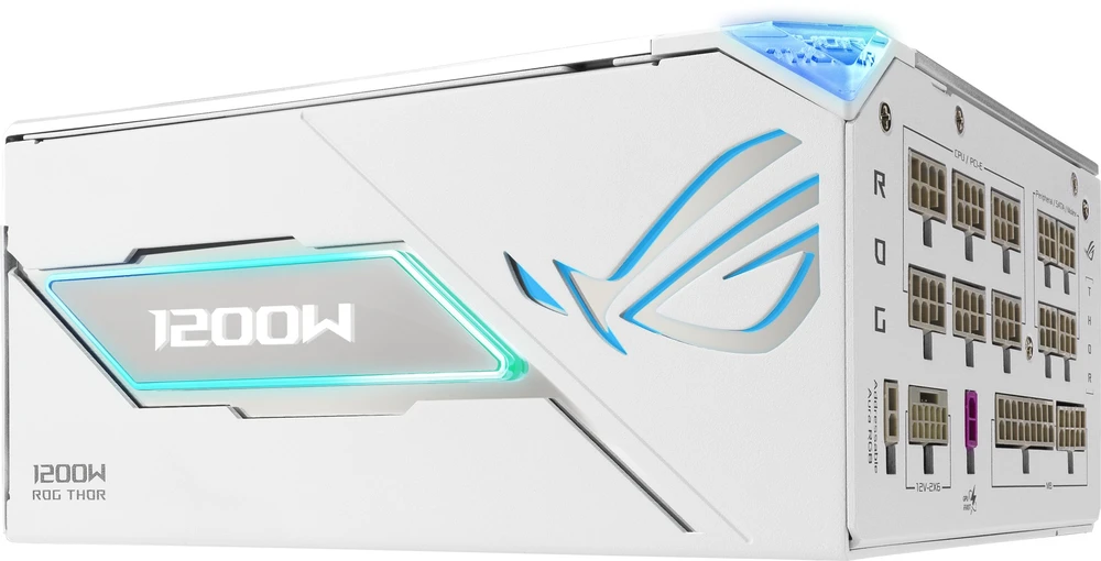 Maitinimo šaltinis Asus ROG Thor Platinum III 1200W Baltas + kabelis ROG Equalizer (ROG-THOR-1200P3-WHT-GAMING-E)