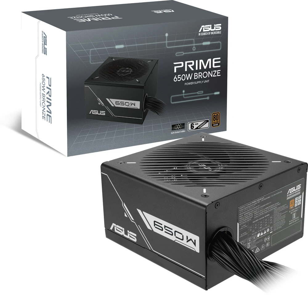 ASUS Prime -650B-Juodas maitinimo blokas 650 W 20+4 kontaktų ATX ATX