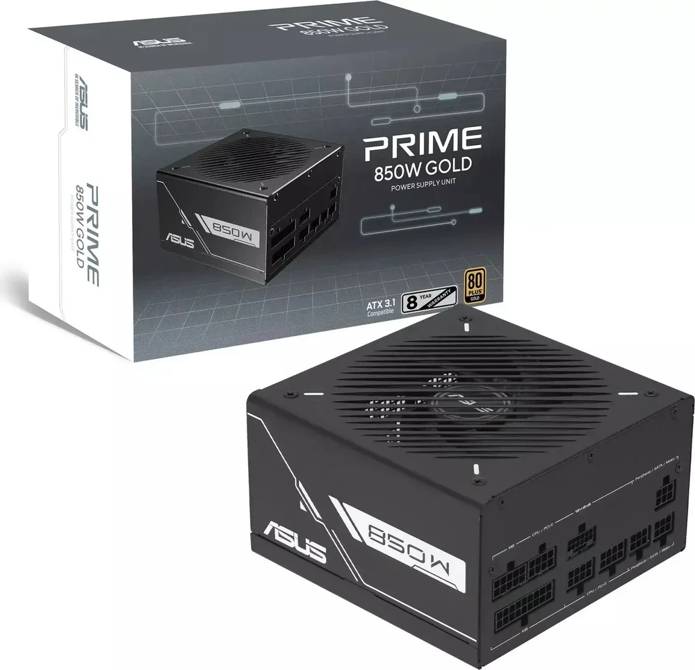 ASUS Prime -850G maitinimo blokas 850 W 20+4 kontaktų ATX ATX Juodas