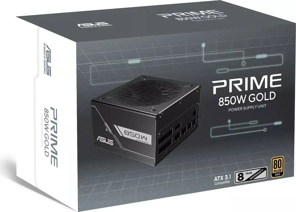 ASUS Prime -850G maitinimo blokas 850 W 20+4 kontaktų ATX ATX Juodas
