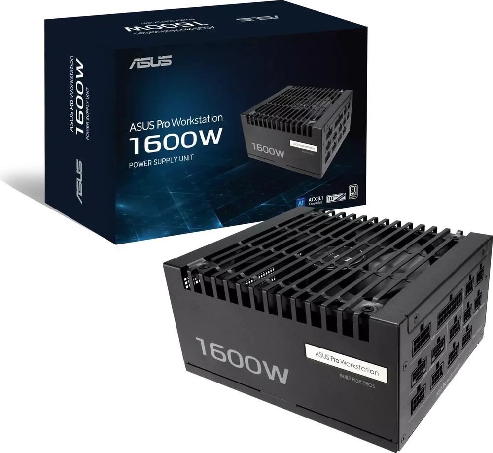 ASUS Pro WS 1600W Platinum power supply unit 20+4 pin ATX ATX Juodas