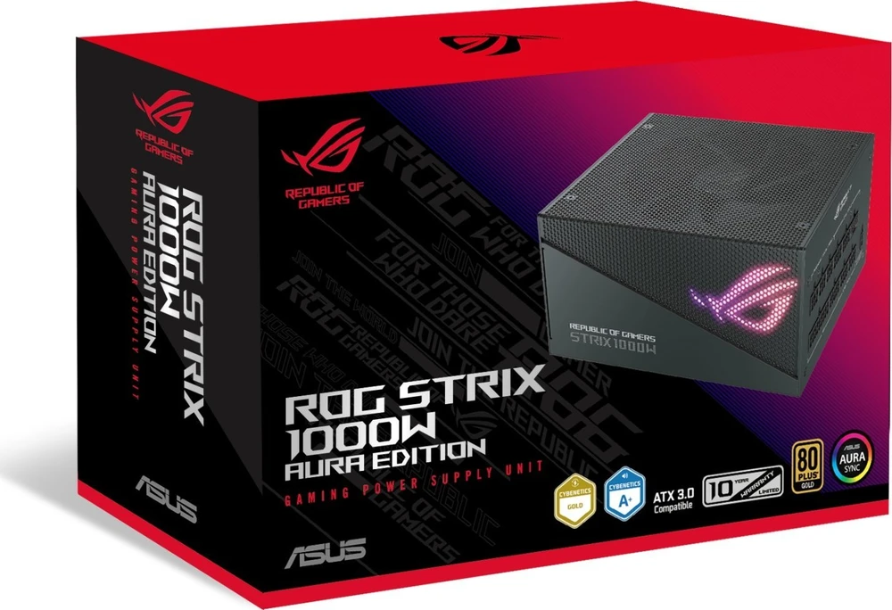 Maitinimo blokas ASUS ROG Strix 1000W Gold Aura Edition