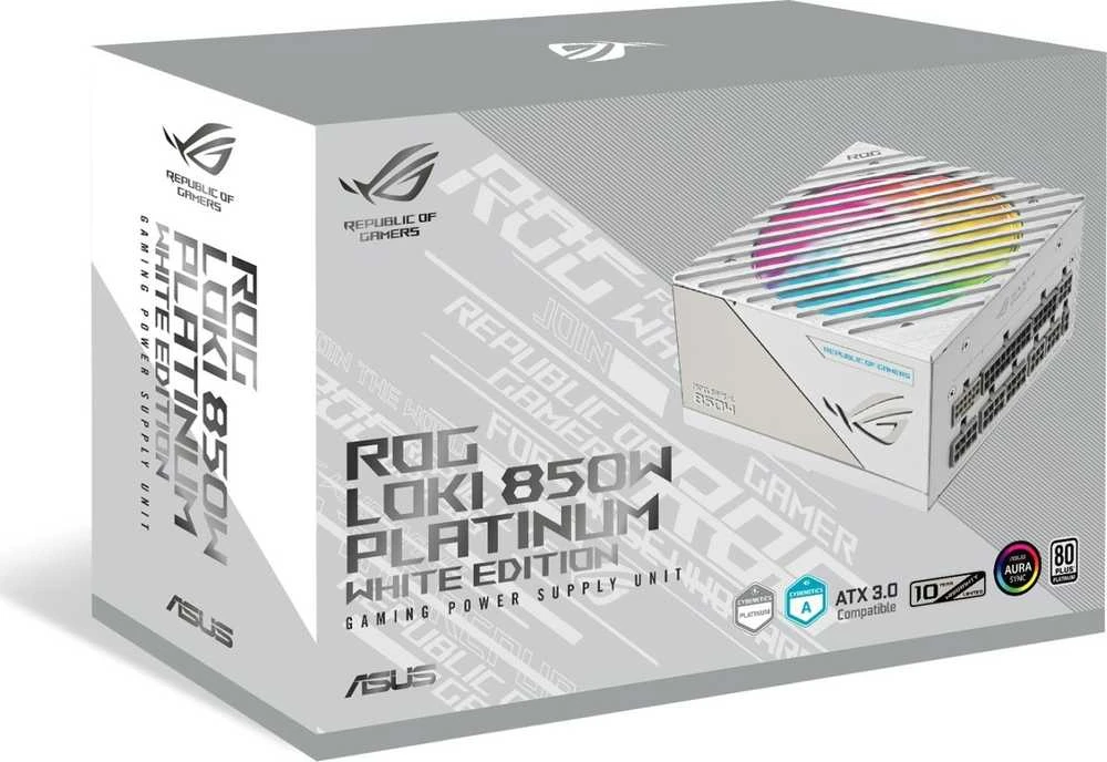 Maitinimo šaltinis ASUS ROG LOKI SFX-L 850W Platinum White Edition