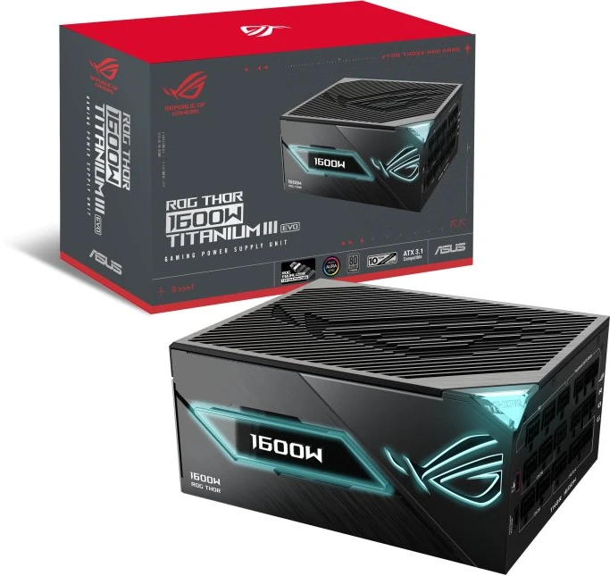 Maitinimo šaltinis Asus ROG Thor Titanium III EVO 1600W (90YE00VB-B0NA00)