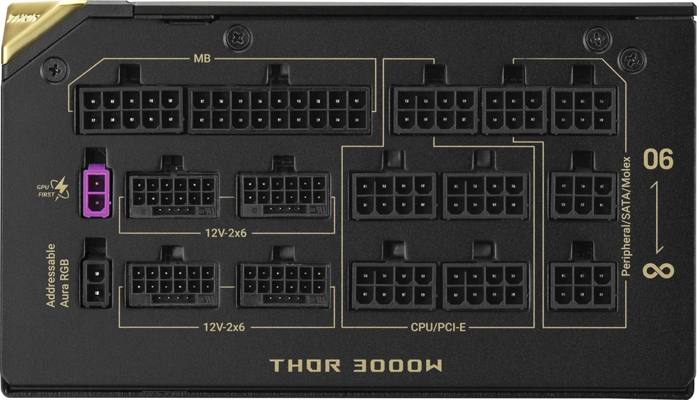 Maitinimo šaltinis Asus ROG Thor 3000W Titanium III Edition 20 moduł zasilaczy 20+4 pin ATX ATX juoda (90YE00VA-B0NA00)