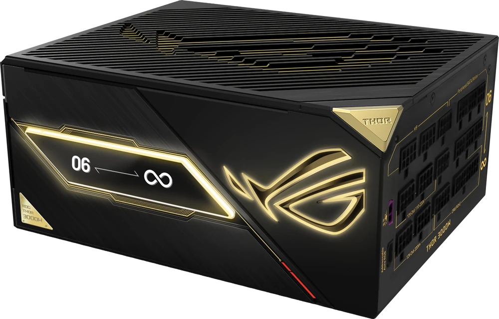 Maitinimo šaltinis Asus ROG Thor 3000W Titanium III Edition 20 moduł zasilaczy 20+4 pin ATX ATX juoda (90YE00VA-B0NA00)