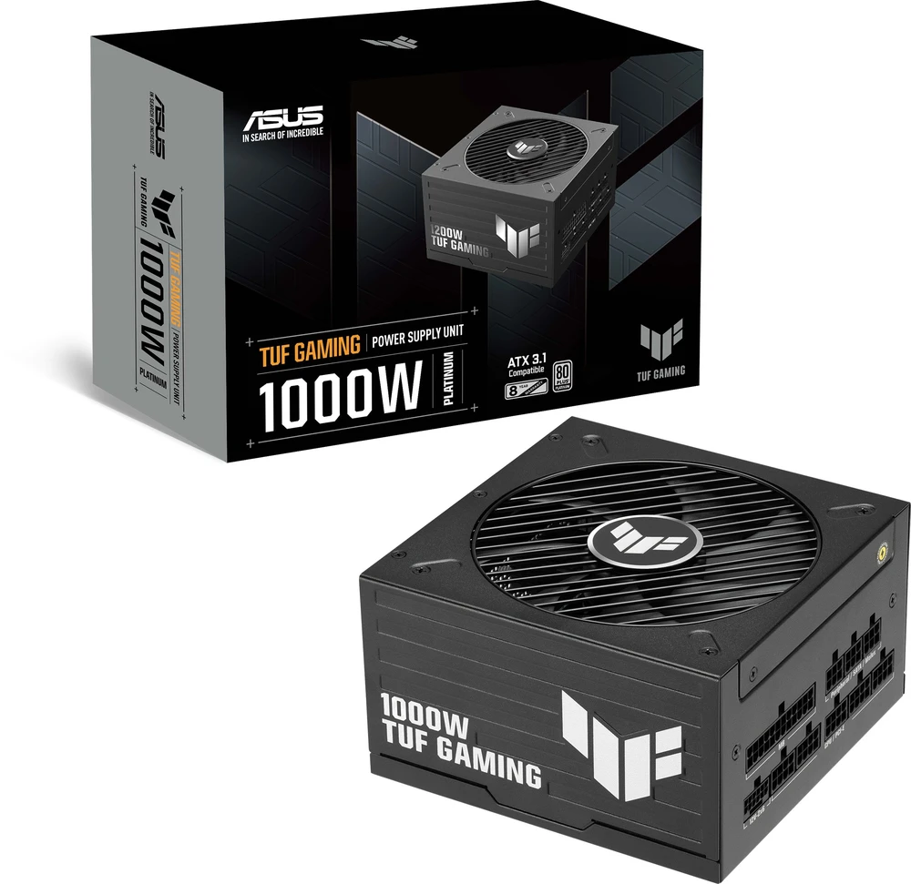 Maitinimo šaltinis Asus TUF-GAMING-1000P moduł zasilaczy 1000 W 20+4 pin ATX ATX juoda (90YE0101-B0NA00)