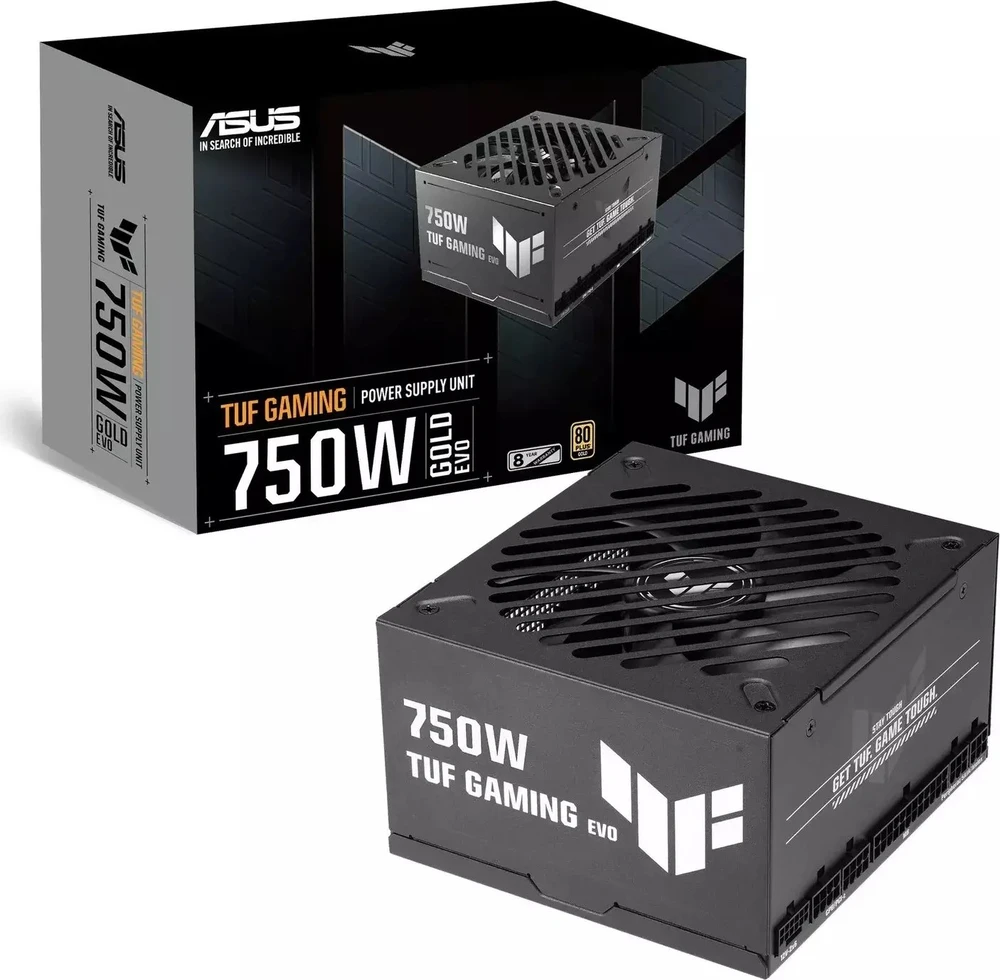ASUS TUF-GAMING-750G-EVO maitinimo blokas 750 W 20+4 kontaktų ATX ATX Juodas