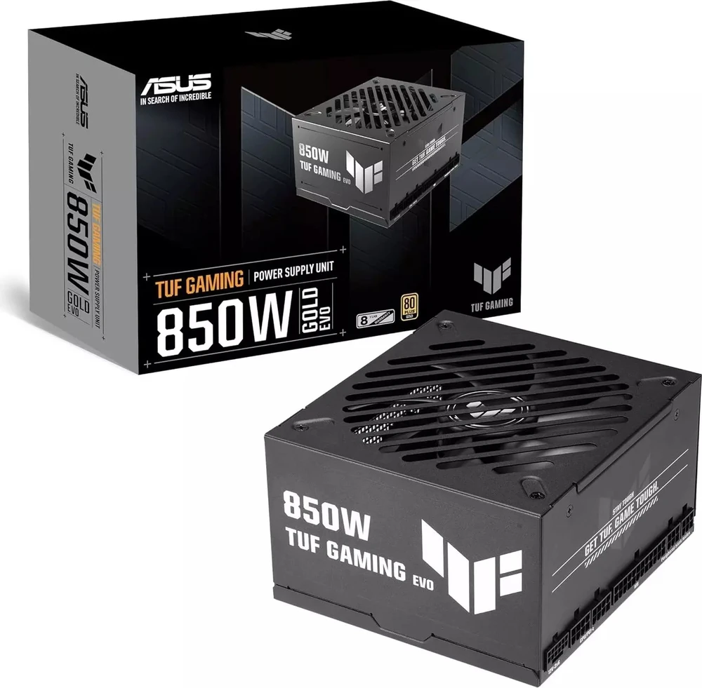 ASUS TUF-GAMING-850G-EVO maitinimo blokas 850 W 20+4 kontaktų ATX ATX Juodas