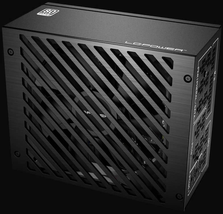 Maitinimo šaltinis ATX 3.1 LC-Power 1200W/135mm 80+ Platinum Full Modular, mažmeninės prekybos, 130mm ventiliatorius