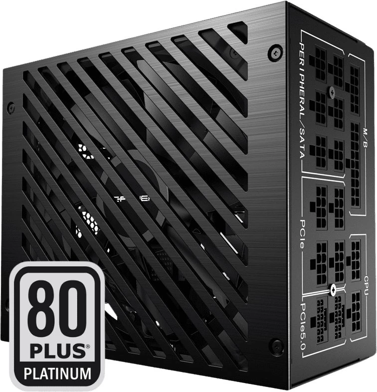 Maitinimo šaltinis ATX 3.1 LC-Power 1200W/135mm 80+ Platinum Full Modular, mažmeninės prekybos, 130mm ventiliatorius