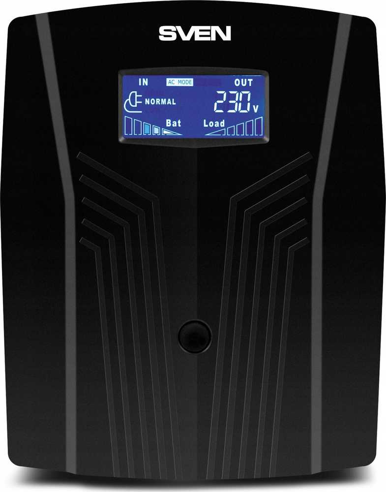 Maitinimo šaltinis awaryjny SVEN Pro 1500, 900W, LCD, USB, RG-45, 3 gniazda euro