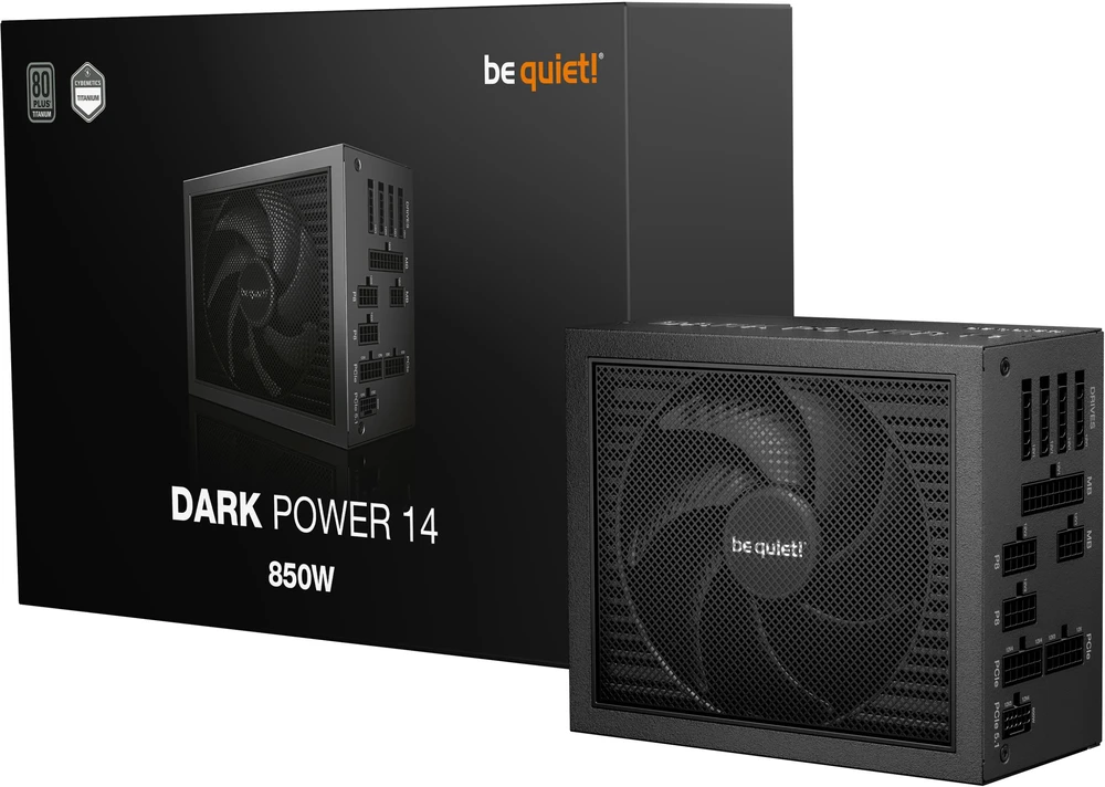 Be quiet! Dark Power 14 850 W - 80 Plus Titanium maitinimo blokas 20+4 kontaktų ATX ATX Juodas